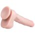 Easytoys - duży dildo z jądrami i przyssawką - realistyczny, 29,5 cm, beżowy