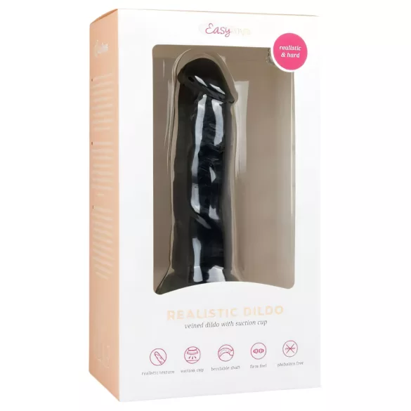 Easytoys - dildo realistyczne z przyssawką - czarny 15,5 cm