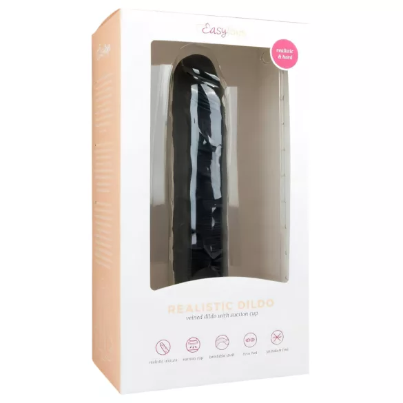 Easytoys - duży dildo z przyssawką - 28,5 cm - czarny