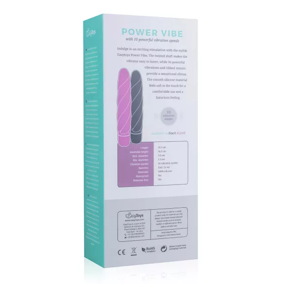 Easytoys - wibrator silikonowy spirala - czarny
