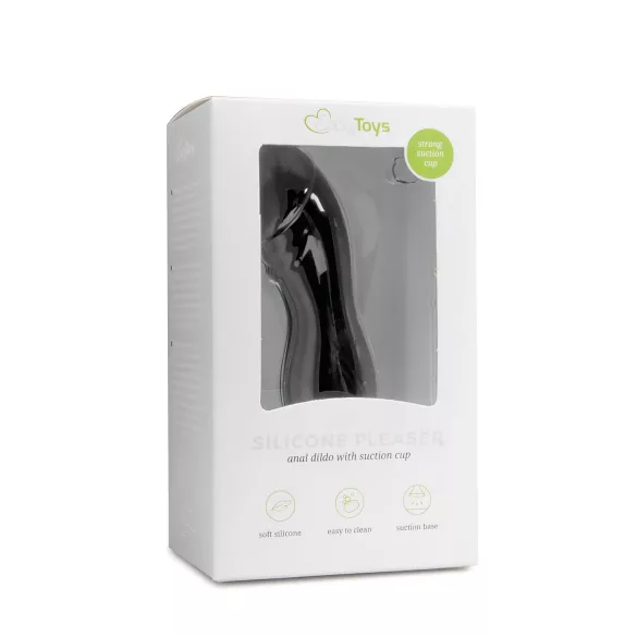 Easytoys - dildo z żołędziem - z przyssawką - czarny