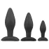 Easytoys Rocket - zestaw plugów analnych - 3 sztuki - czarny