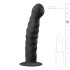 Easytoys - dildo analne z przyssawką - żebrowane - 14 cm - czarny