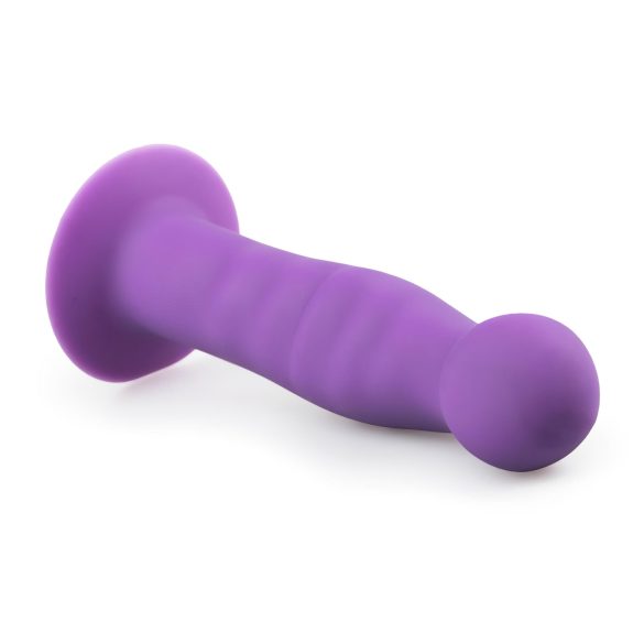Easytoys - dildo z falami - z przyssawką - silikon - fioletowy