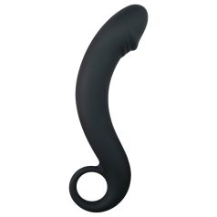 EasyToys - dildo analne wygięte - silikon czarny