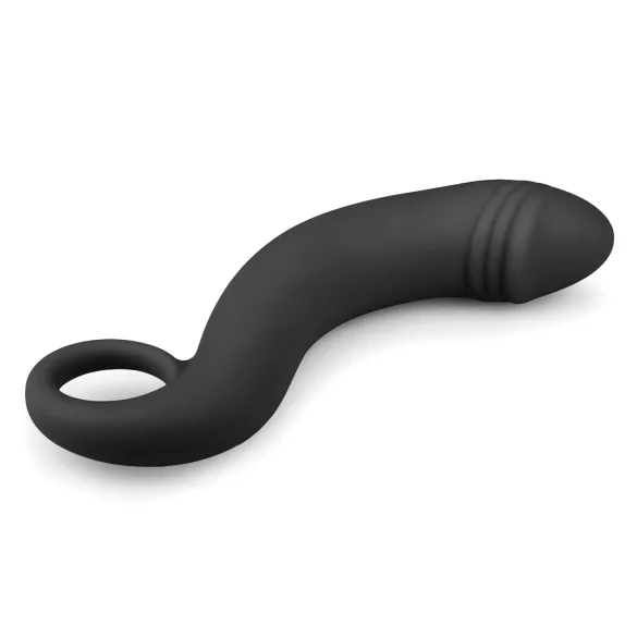 EasyToys - dildo analne wygięte - silikon czarny
