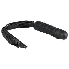 Easytoys - flogger z biczem i dildo silikonowym - czarny