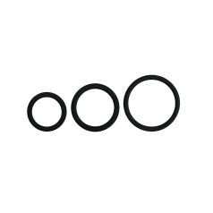   Easytoys - zestaw pierścieni erekcyjnych - silikonowe - 3 sztuki - czarne