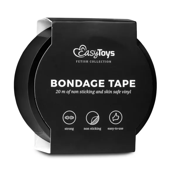 Easytoys - taśma do bondage - samoprzylepna czarna 20m