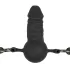 EasyToys - knebel z wewnętrznym dildem (czarny)