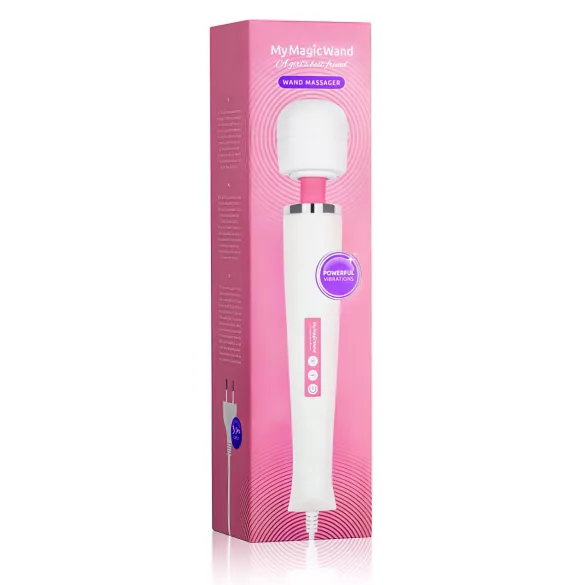 MyMagicWand - masażer wibrator o dużej mocy - biało-różowy