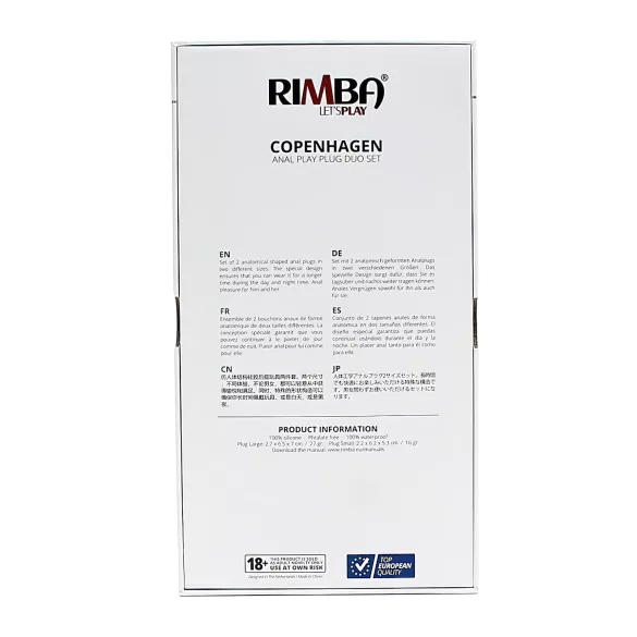 Rimba Copenhagen - zestaw korków analnych (fioletowy, 2 szt.)