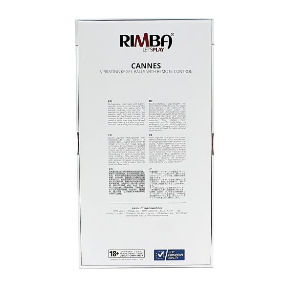 Rimba Cannes - wibrujące jajko bezprzewodowe akumulatorowe - fioletowe