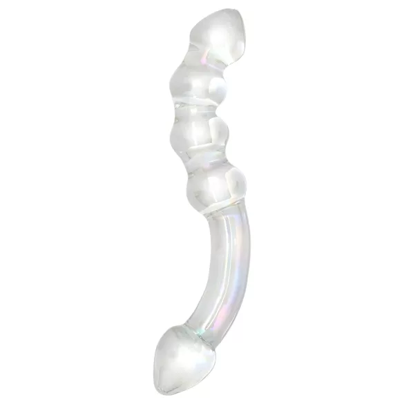 Rimba Xena - podwójny dildo szklany - przezroczysty