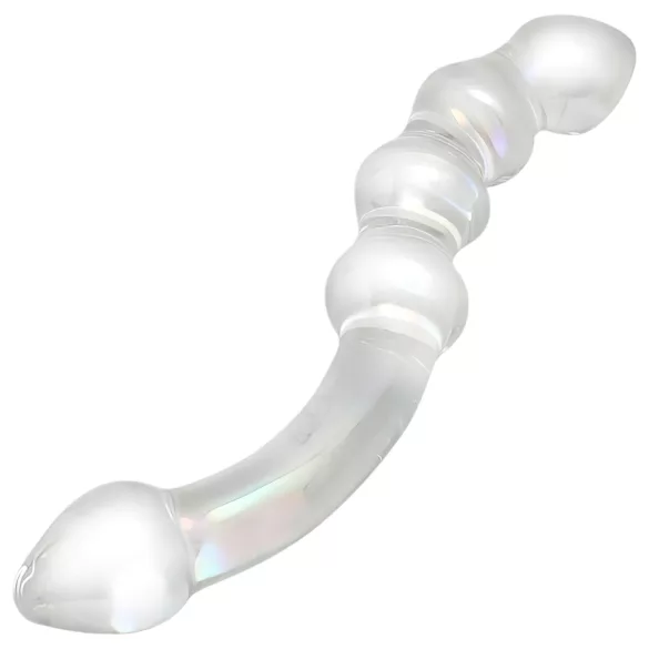 Rimba Xena - podwójny dildo szklany - przezroczysty