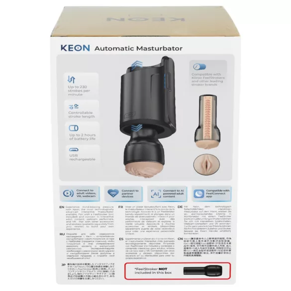 Kiiroo Keon - masturbator automatyczny z wifi - akcesorium - czarny