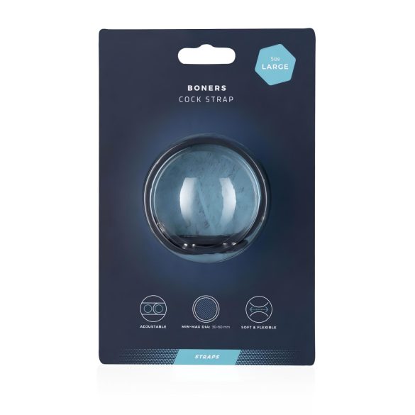 Boners - pierścień na penisa - regulowany - silikon szary - rozmiar L