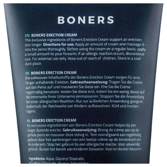 Boners - krem intymny stymulujący erekcję dla mężczyzn - 100 ml