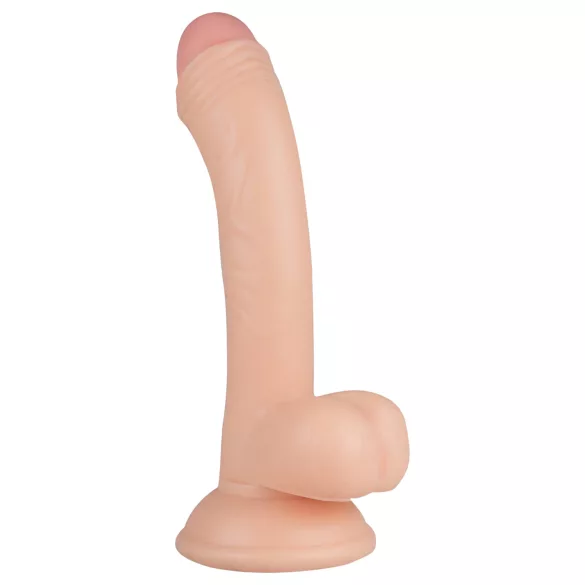 Real Fantasy Vince - dildo z jądrami i napletkiem - 19,5 cm - cielisty