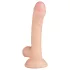 Real Fantasy Vince - dildo z jądrami i napletkiem - 19,5 cm - cielisty