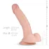 Real Fantasy Derek - dildo realistyczne z jądrami - 22 cm - kolor naturalny