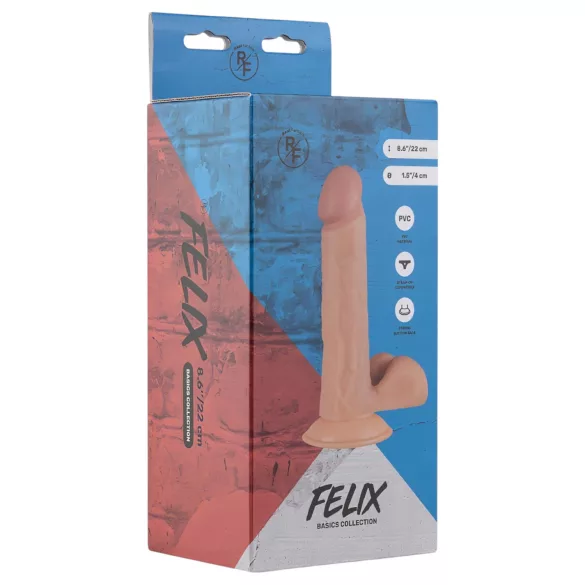 Real Fantasy Felix - dildo realistyczne z jądrami - 22cm - kolor naturalny