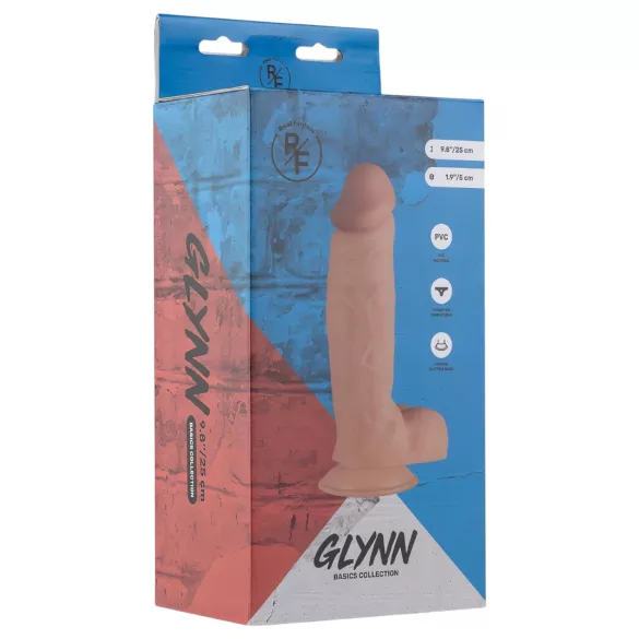 Real Fantasy Glynn - realistyczny dildo z jądrami - 25 cm - cielisty