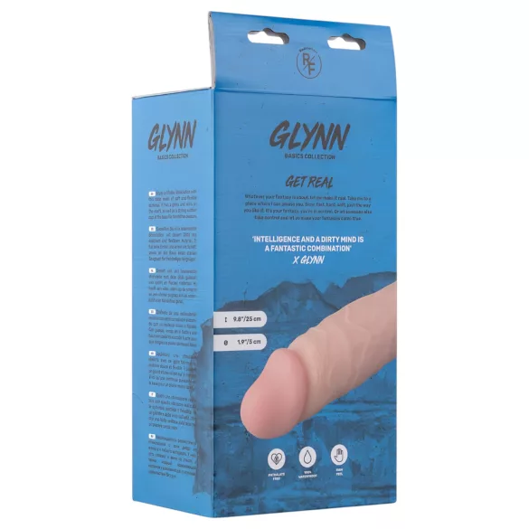 Real Fantasy Glynn - realistyczny dildo z jądrami - 25 cm - cielisty