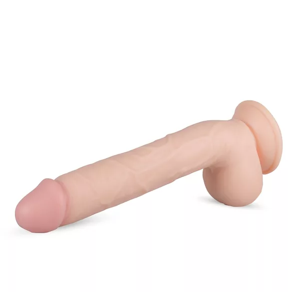 Real Fantasy Elvin - realistyczny dildo z jądrami - 28 cm - kolor naturalny