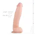 Real Fantasy Dwane - realistyczny dildo z jądrami - 31 cm (naturalny)
