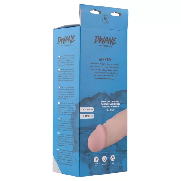 Real Fantasy Dwane - realistyczny dildo z jądrami - 31 cm (naturalny)