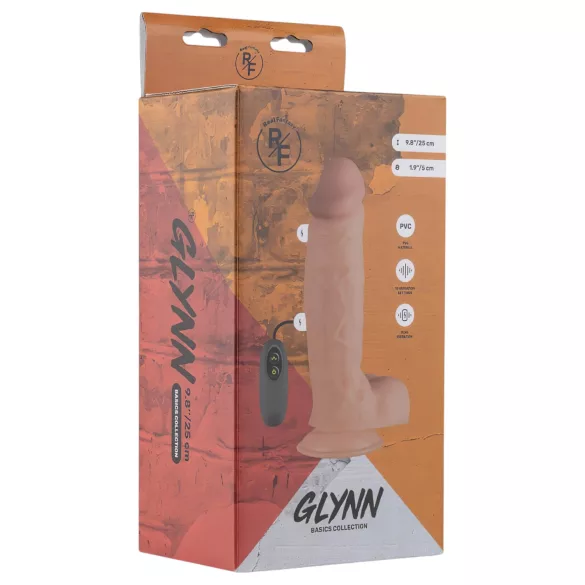 Real Fantasy Glynn - wibrator realistyczny akumulatorowy - 25 cm - cielisty