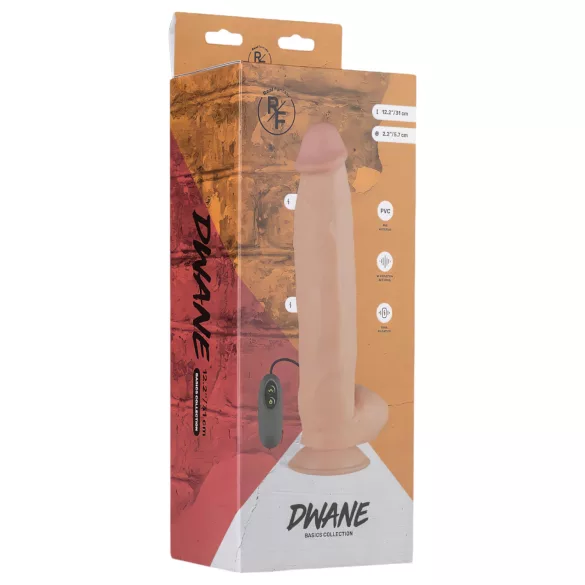 Real Fantasy Dwane - wibrator realistyczny ładowany - 31 cm - kolor naturalny