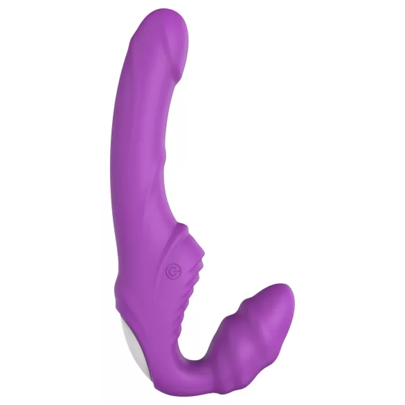 Dreamtoys Essentials - bezpaskowy strap-on wibrator (fioletowy)