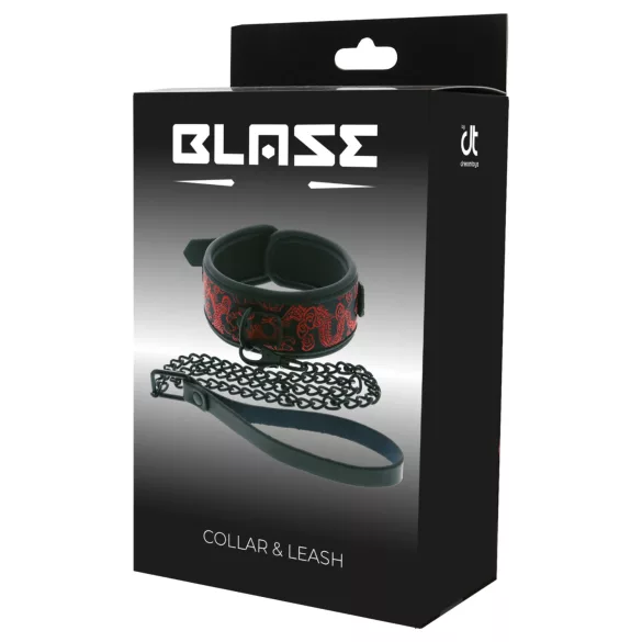 Dreamtoys Blaze - zestaw obroża i smycz (czerwony)