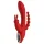 Red Revolution Hera - wodoodporny wibrator akumulatorowy 3-ramienny (czerwony)