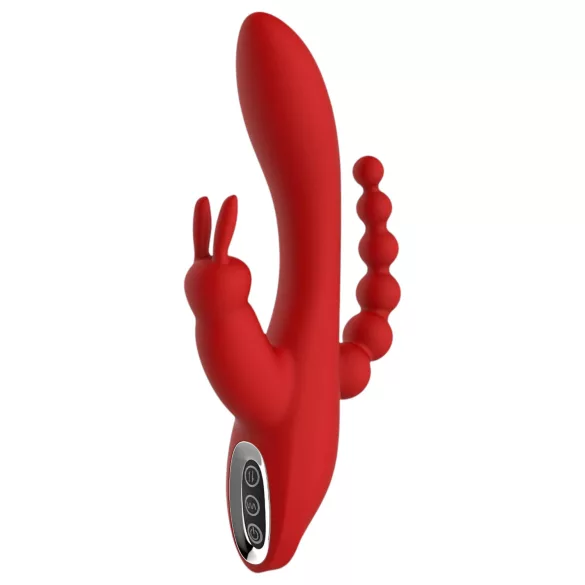 Red Revolution Hera - wodoodporny wibrator akumulatorowy 3-ramienny (czerwony)