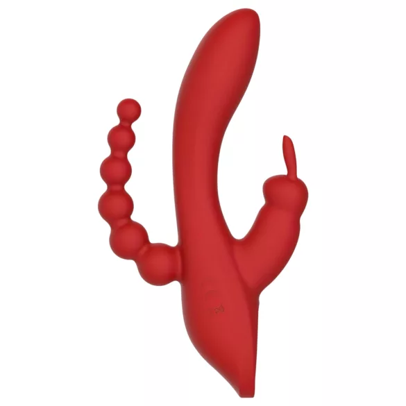 Red Revolution Hera - wodoodporny wibrator akumulatorowy 3-ramienny (czerwony)