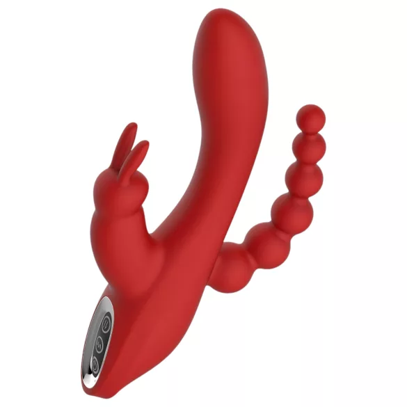 Red Revolution Hera - wodoodporny wibrator akumulatorowy 3-ramienny (czerwony)