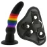 Colorful Love - dildo z paskiem - kolorowy