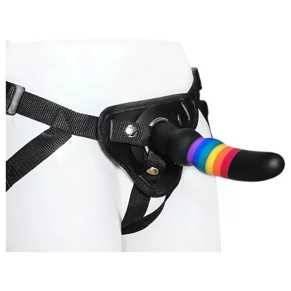 Colorful Love - dildo z paskiem - kolorowy