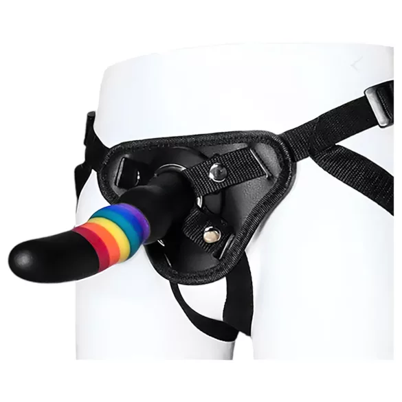 Colorful Love - dildo z paskiem - kolorowy