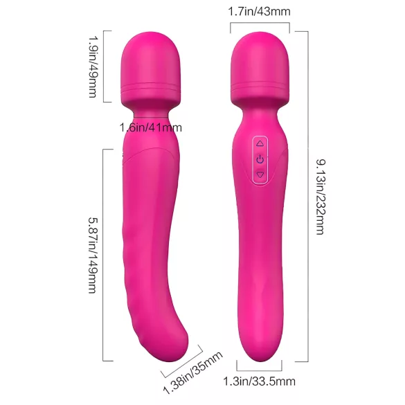 Vibes of Love Wand - bezprzewodowy, rozgrzewający masażer wibracyjny (różowy)
