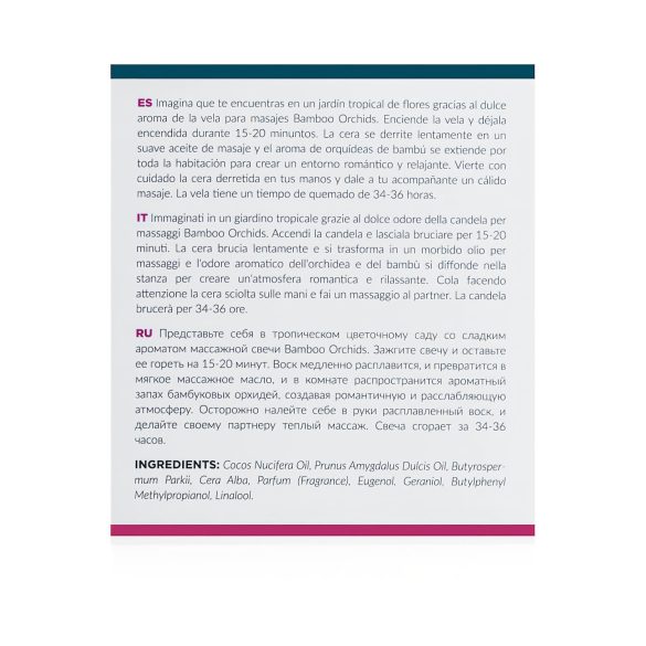 Exotiq Bamboo Orchids - świeca do masażu - 200g