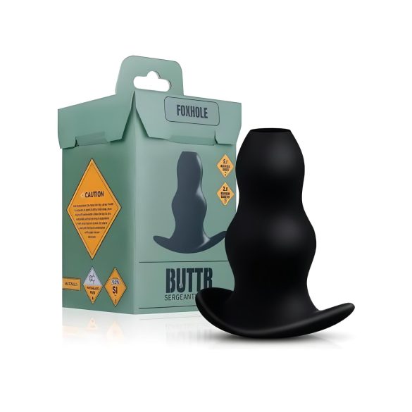BUTTR Foxhole - puste czarne dildo analne
