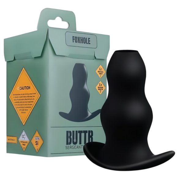 BUTTR Foxhole - puste czarne dildo analne