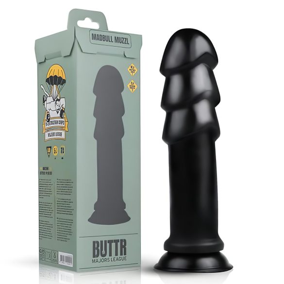 BUTTR Madbull Muzzl - dildo z przyssawką - czarny