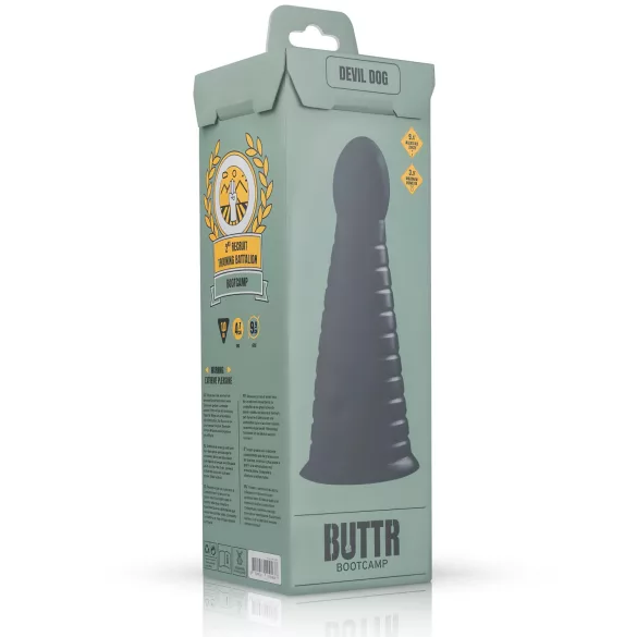 BUTTR Devil Dog - dildo z przyssawką - czarny