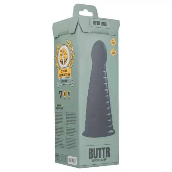 BUTTR Devil Dog - dildo z przyssawką - czarny