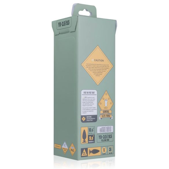 BUTTR Yellow Dog - dildo z przyssawką - czarny